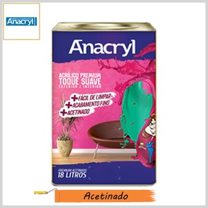 Tinta Acrílica Toque Suave Premium Acetinado, 18lt 