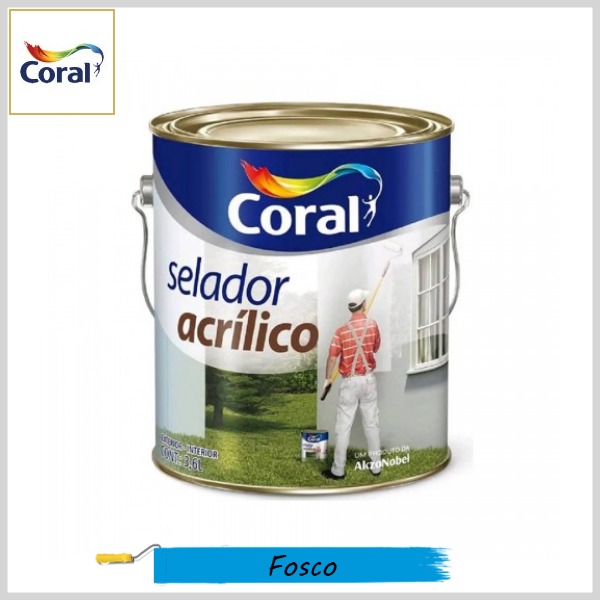 Selador Acrílico Base Água Fosco, Galão 3.6lt