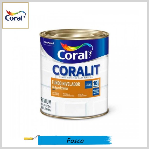 Fundo Nivelador Madeiras Coralit Premium Fosco, Lata 900ml