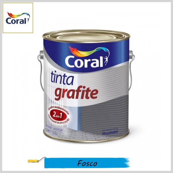 Tinta Grafite Metais Base Solvente Fosco, Galão 3.6lt