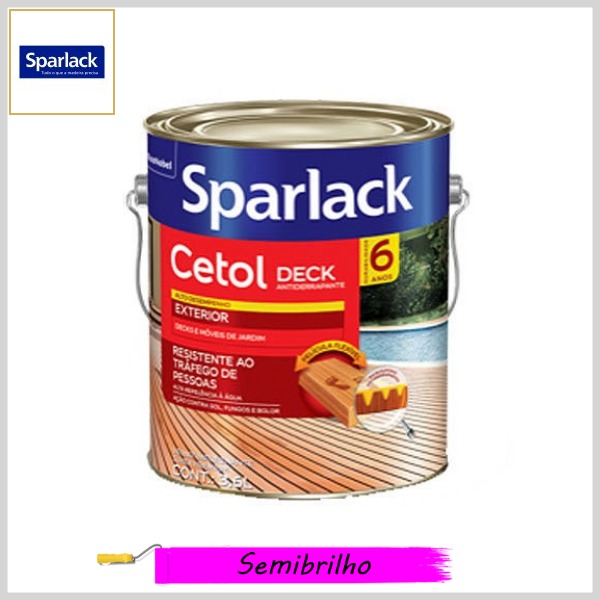 Verniz Cetol Deck Antiderrapante Premium Semibrilho, Galão 3.6lt