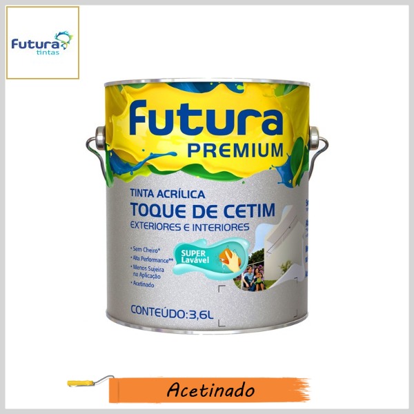 Tinta Acrílica Toque de Cetim Premium Acetinado, 3.6lt