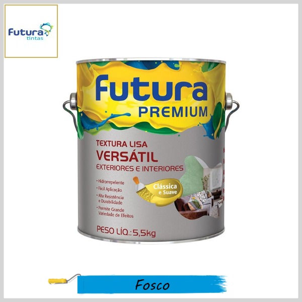 Textura Acrílica Lisa Versátil Premium Fosco, 5.5kg