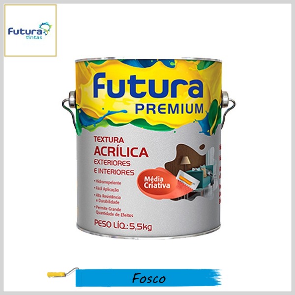 Textura Acrílica Média Criativa Premium Fosco, 5.5kg