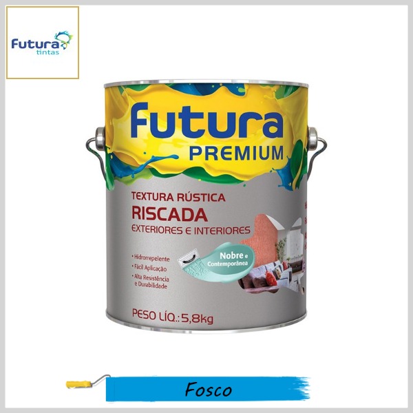 Textura Acrílica Rústica Riscada Premium Fosco, 5.8kg