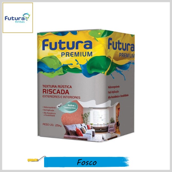 Textura Acrílica Rústica Riscada Premium Fosco, 25kg