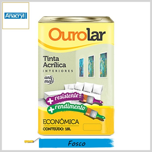 Tinta Acrílica Ourolar Econômica Fosco, 18lt 